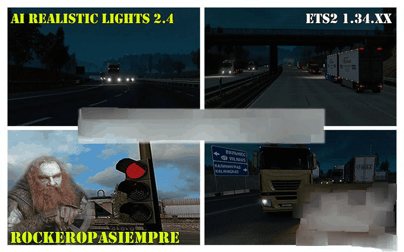 Ai Realistic Lights V24 For Ets2 134x Mod Ets2 Mod Download