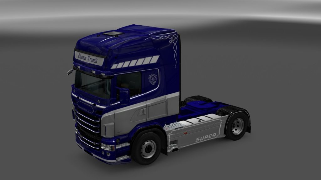 Thermo Transit Blue Truck Skin for Scania RJL - ETS2 Mod