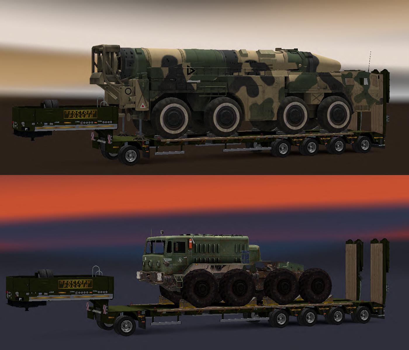 PACK TRAILERS HEAVY CARGO FOR THE MAP RUSSIAN OPEN SPACES TRAILERS MOD ETS Mod Download
