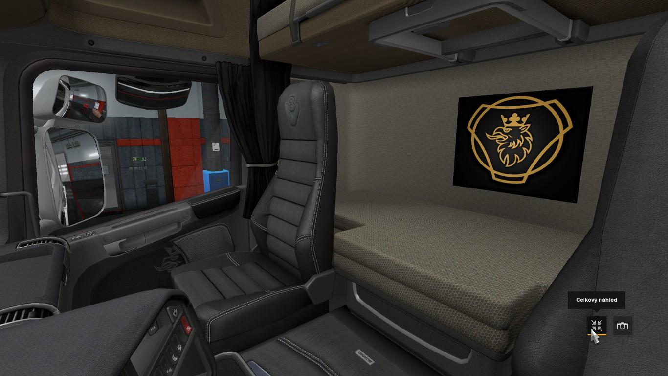 Белый салон скания. Салоны Скания в ETS 2. Scania s салон. Салон Скания в етс 2. Гидроупор полки кабины салона Скания p400.