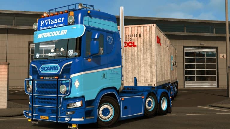 SCANIA S P. VISSER 1.35 TRUCK SKIN - ETS2 Mod Download