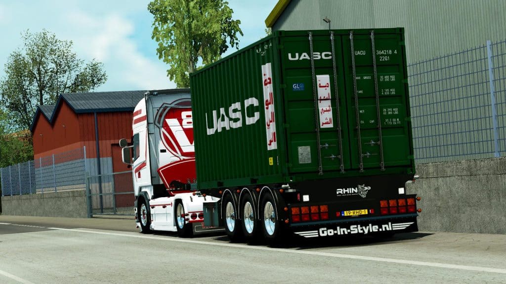 CONTAINER TRAILER BY RHINO3D ETS2 - ETS2 Mod Download