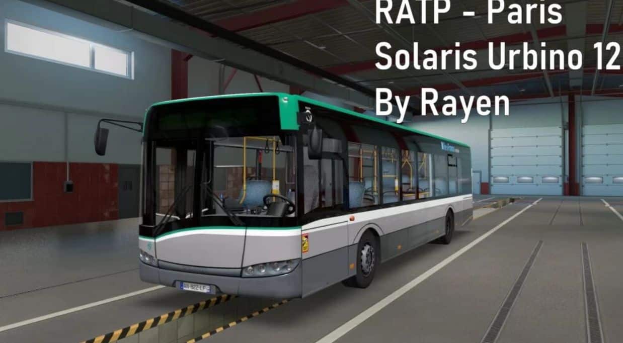 Solaris Urbino 12 – RATP Repaint v1.0 - ETS2 Mod Download