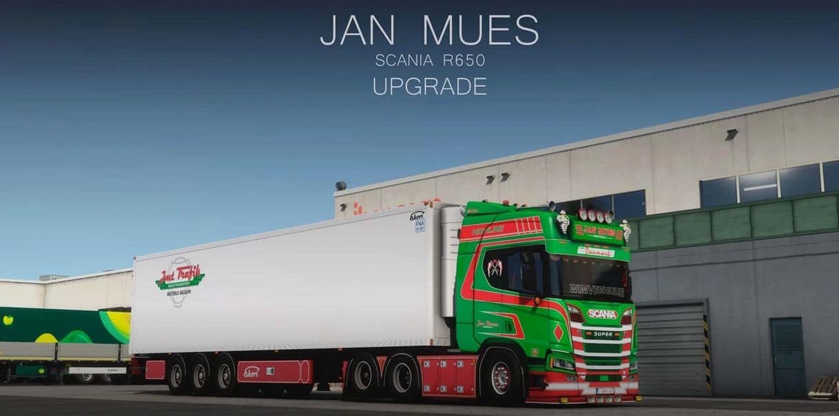 Scania R650 Jan Mues + Trailer v7.0 - ETS2 Mod Download